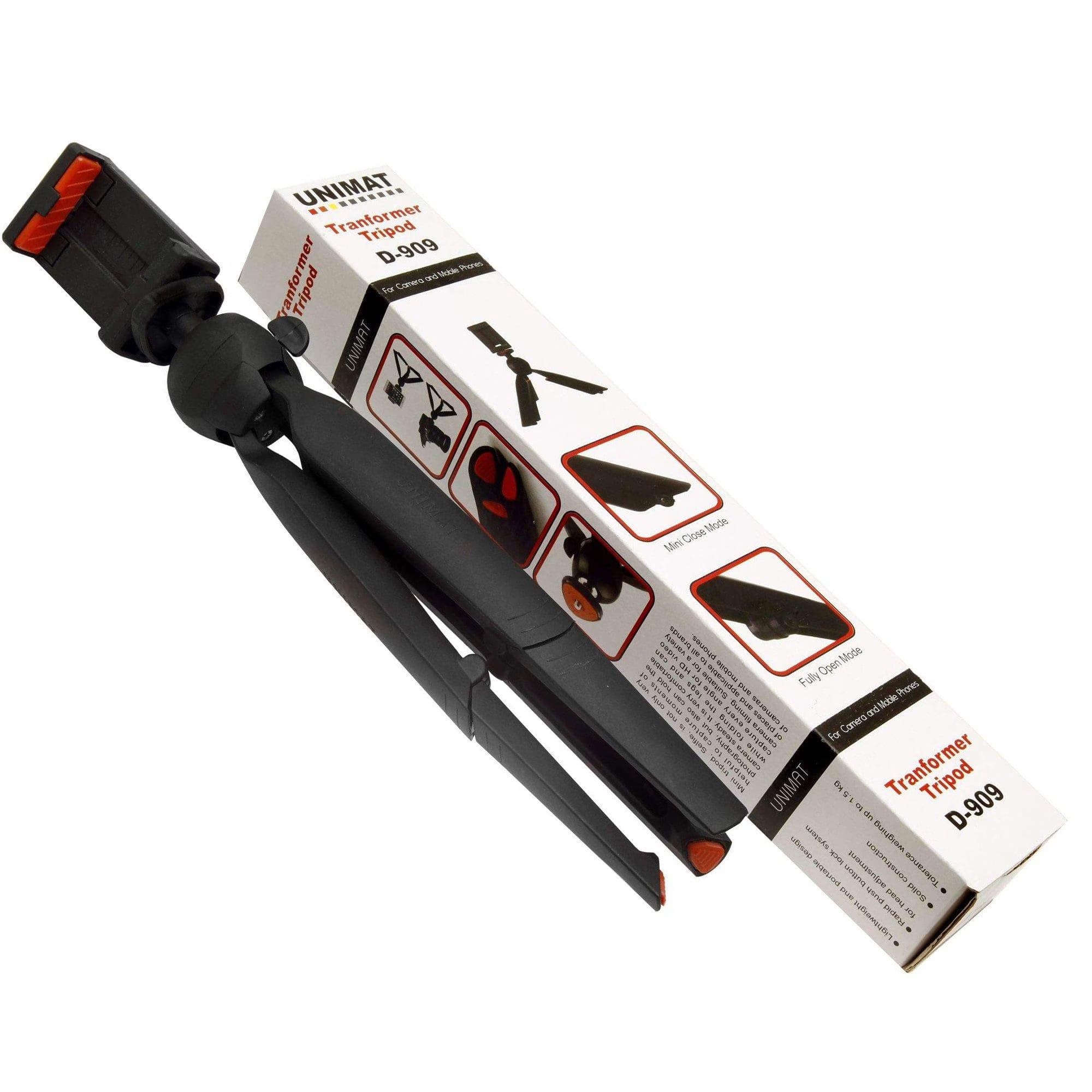 سه پایه نگهدارنده گوشی موبایل یونیمات مدل Transformer D-909 PLUS — تصویر ۳
