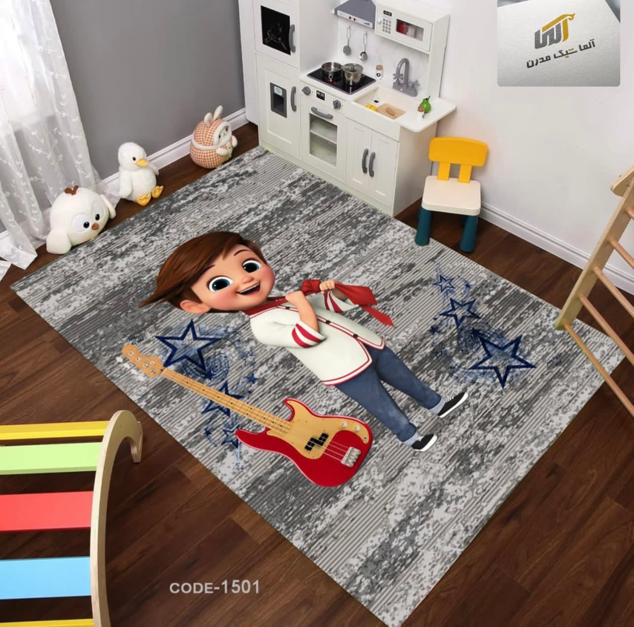 قالیچه طرح کودک کد RUG-KID-158