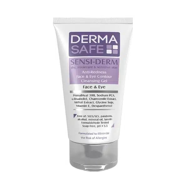 ژل شست و شوی صورت و دورچشم درماسیف مدل Sensiderm حجم ۱۵۰ میلی لیتر — تصویر ۲