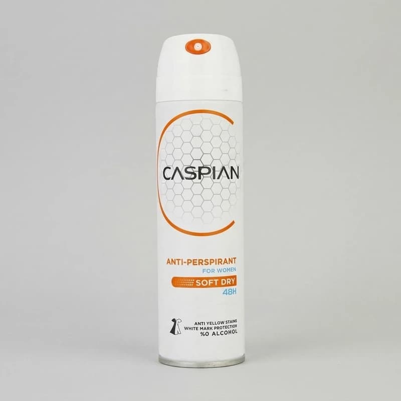 اسپری ضد تعریق زنانه کاسپین مدل soft dry حجم 150 میلی لیتر — تصویر ۲