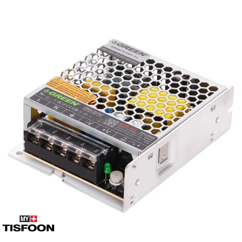 منبع تغذیه سوئیچینگ 24 ولت 2 آمپر گرین مدل GP50-S24