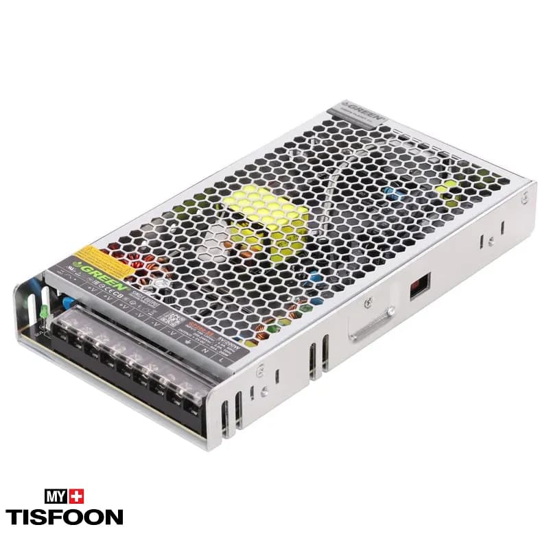 منبع تغذیه سوئیچینگ 5 ولت 40 آمپر گرین مدل GP200-S5