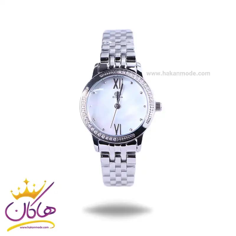 ساعت مچی سولیدا زنانه استیل نقره ای طلایی صفحه صدفی S4139/6 — تصویر ۴