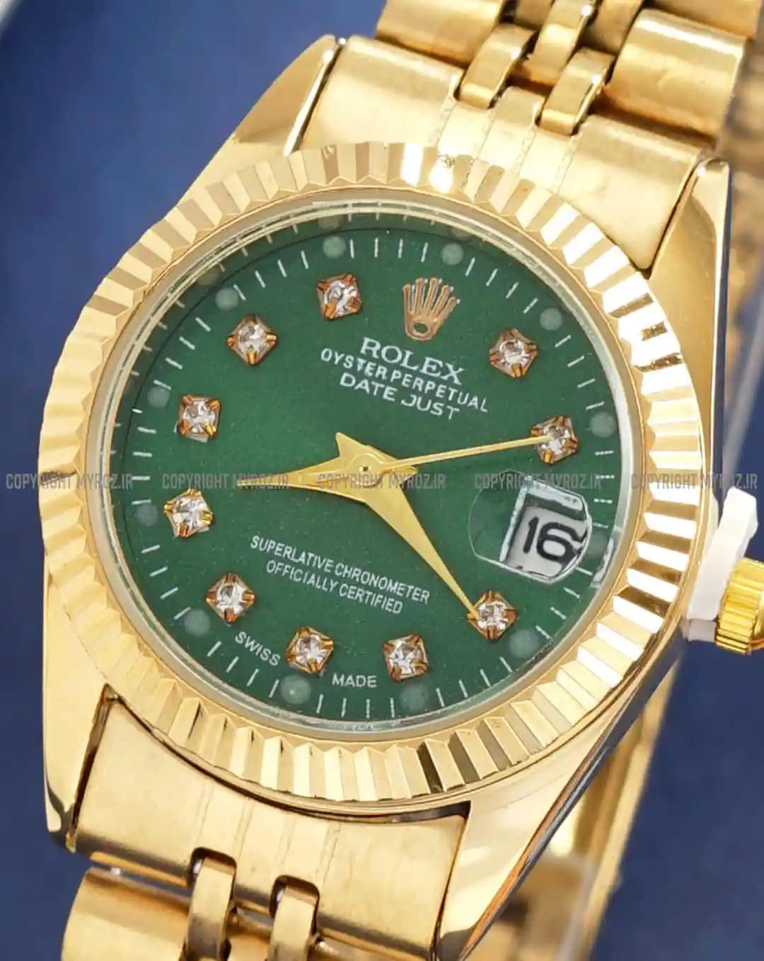 ساعت مچی زنانه رولکس ROLEX طرح دیت جاست مدل 2023 — تصویر ۴