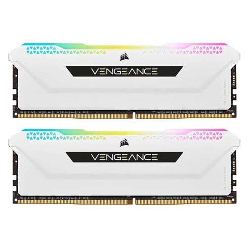 Corsair VENGEANCE RGB PRO White 16GB Dual 3600MHz CL18 DDR4 RAM — تصویر ۲