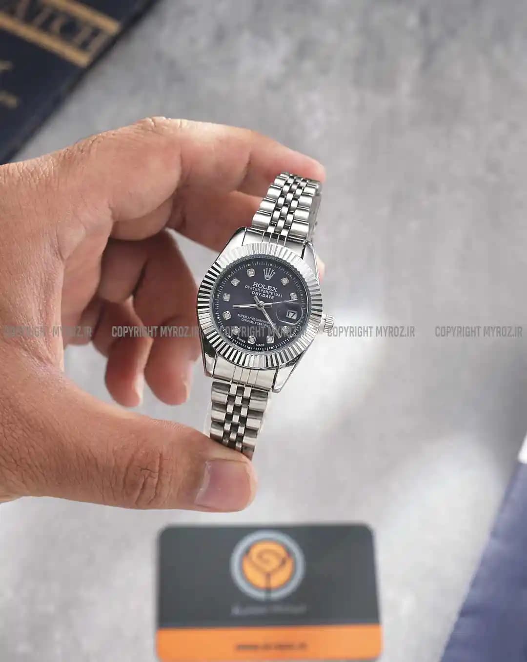 ساعت مچی زنانه رولکس ROLEX طرح دیت جاست مدل 2013 — تصویر ۲