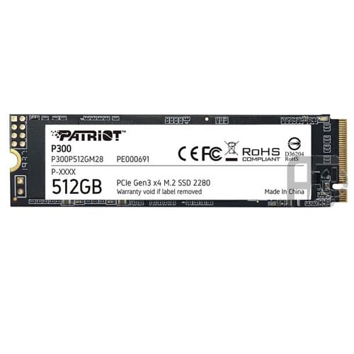 Patriot P300 M.2 2280 NVMe PCIe 512GB Gen3 X4 SSD