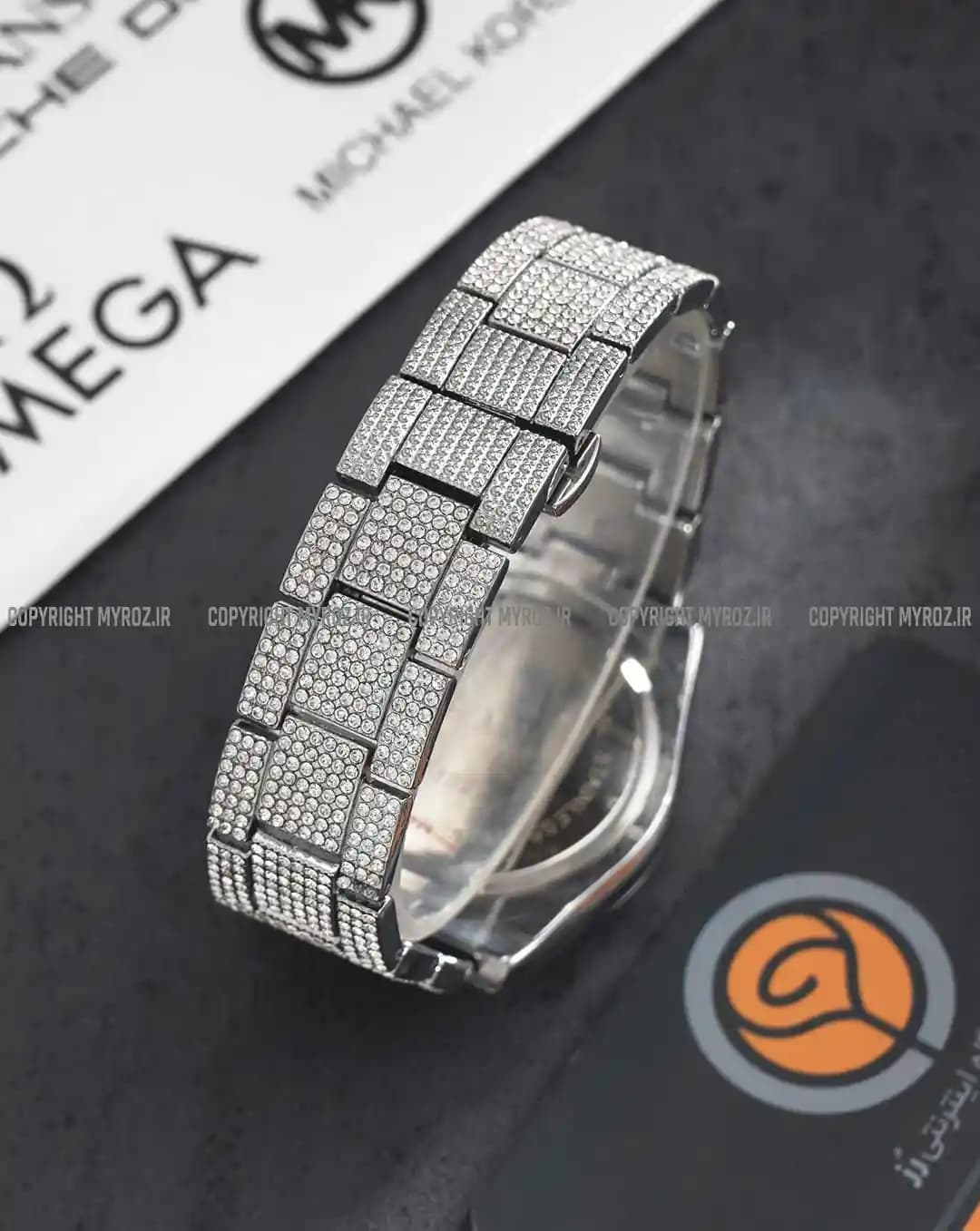 ساعت مچی مردانه رولکس ROLEX فول نگین مدل 2008 — تصویر ۵