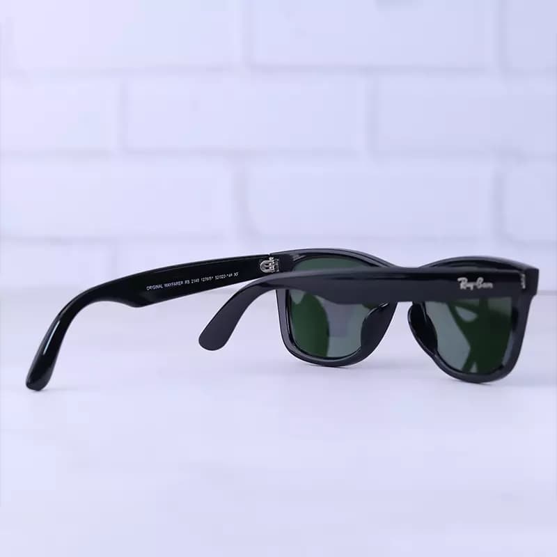 عینک آفتابی ری بن فریم ویفرر شیشه سبز RB 2140 F /1 — تصویر ۳