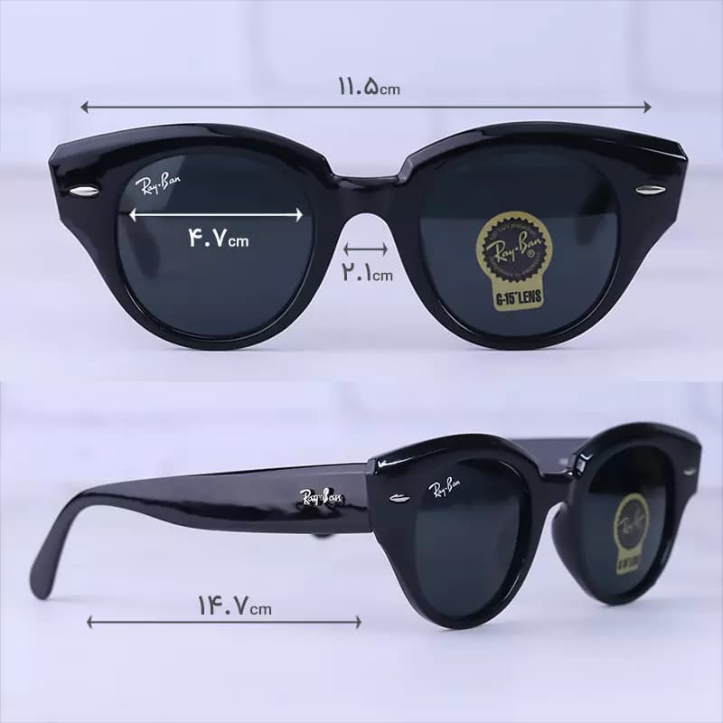 عینک آفتابی زنانه ری بن فریم ویفرر شیشه مشکی RB 2192-F/2 — تصویر ۲