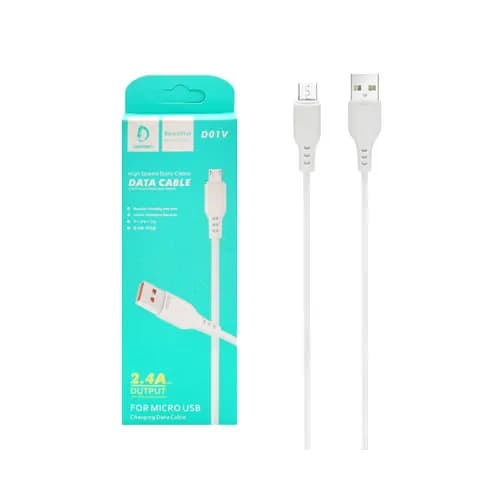 کابل شارژ فست اندروید DENMEN مدل D01V – سفید