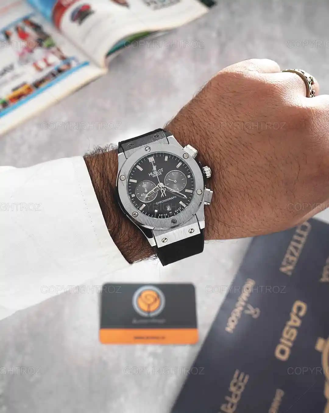 ساعت مچی مردانه هابلوت HUBLOT سه موتوره مدل 1961 — تصویر ۲