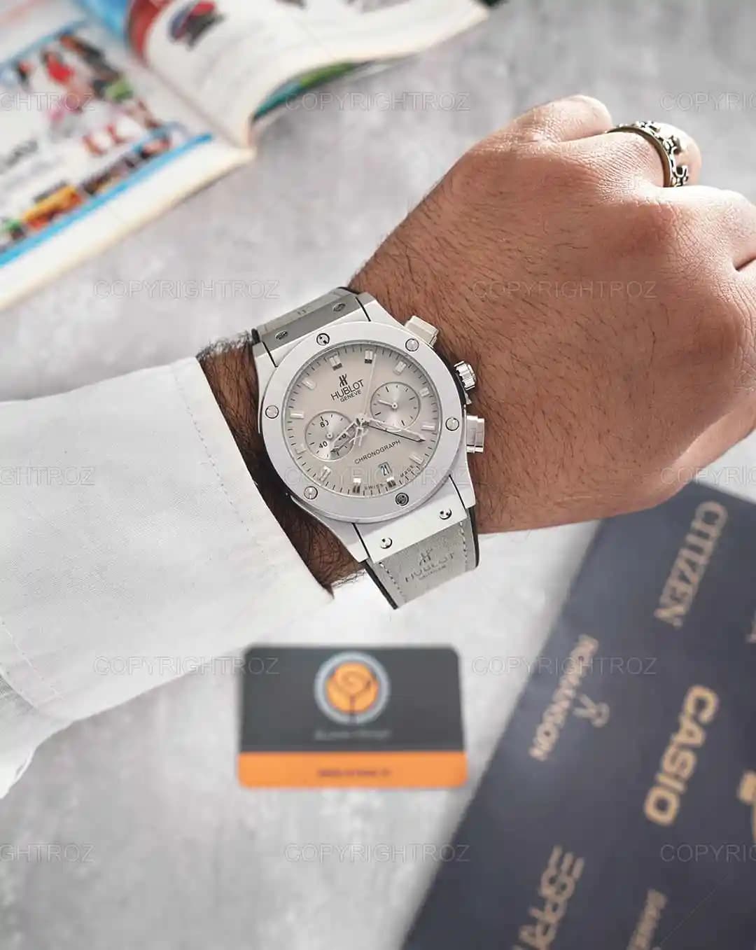 ساعت مچی مردانه هابلوت HUBLOT سه موتوره مدل 1960 — تصویر ۲