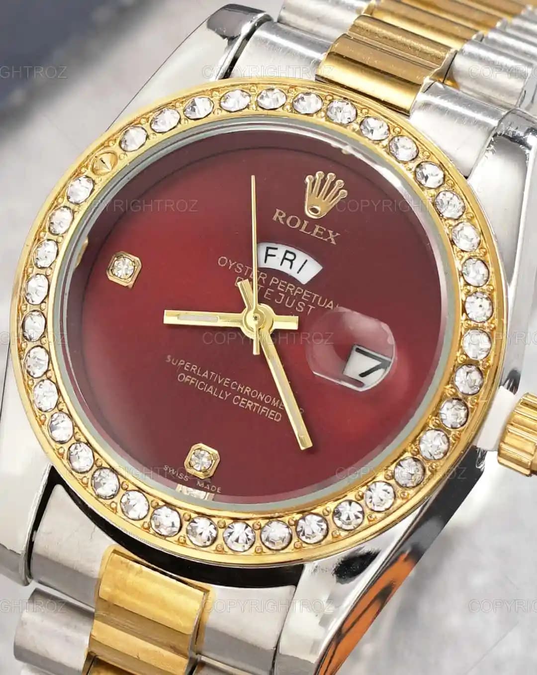 ساعت مچی زنانه رولکس ROLEX طرح DAY DATE مدل 1947 — تصویر ۵