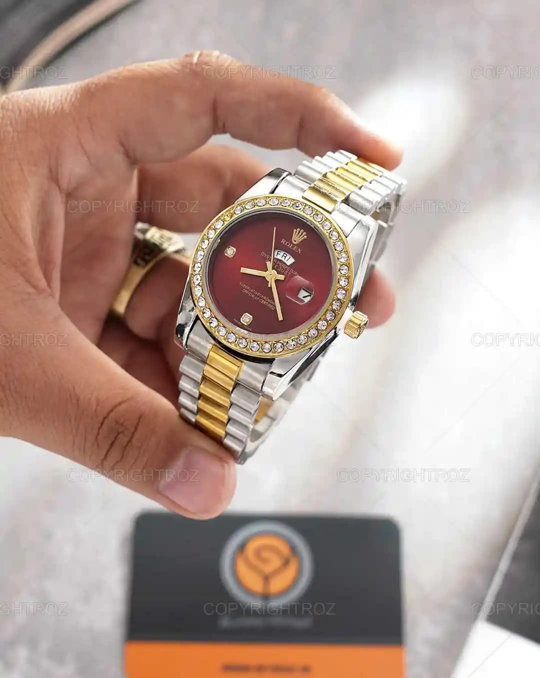 ساعت مچی زنانه رولکس ROLEX طرح DAY DATE مدل 1947 — تصویر ۲