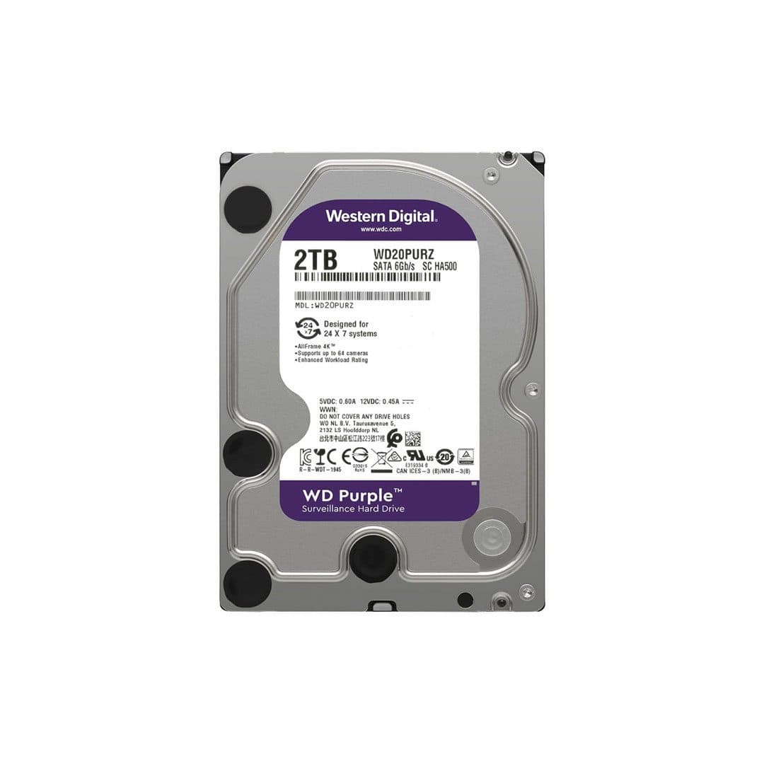 هارد دیسک اینترنال وسترن دیجیتال Purple ظرفیت 2 ترابایت