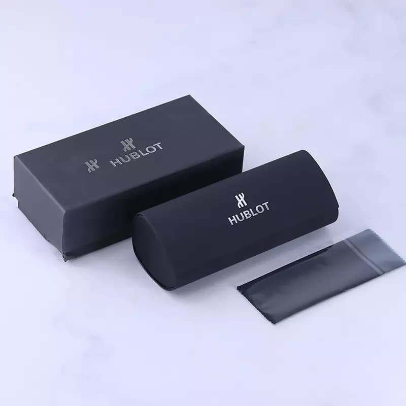 عینک آفتابی مردانه هابلوت فریم مربع مشکی طلایی H 019/1 — تصویر ۵