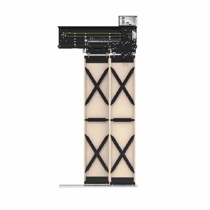 درب 90 کابین تلسکوپی اتوماتیک آسانسور آرین سیستم رو راد پلاس 2 لته ارتفاع 2 متر — تصویر ۳