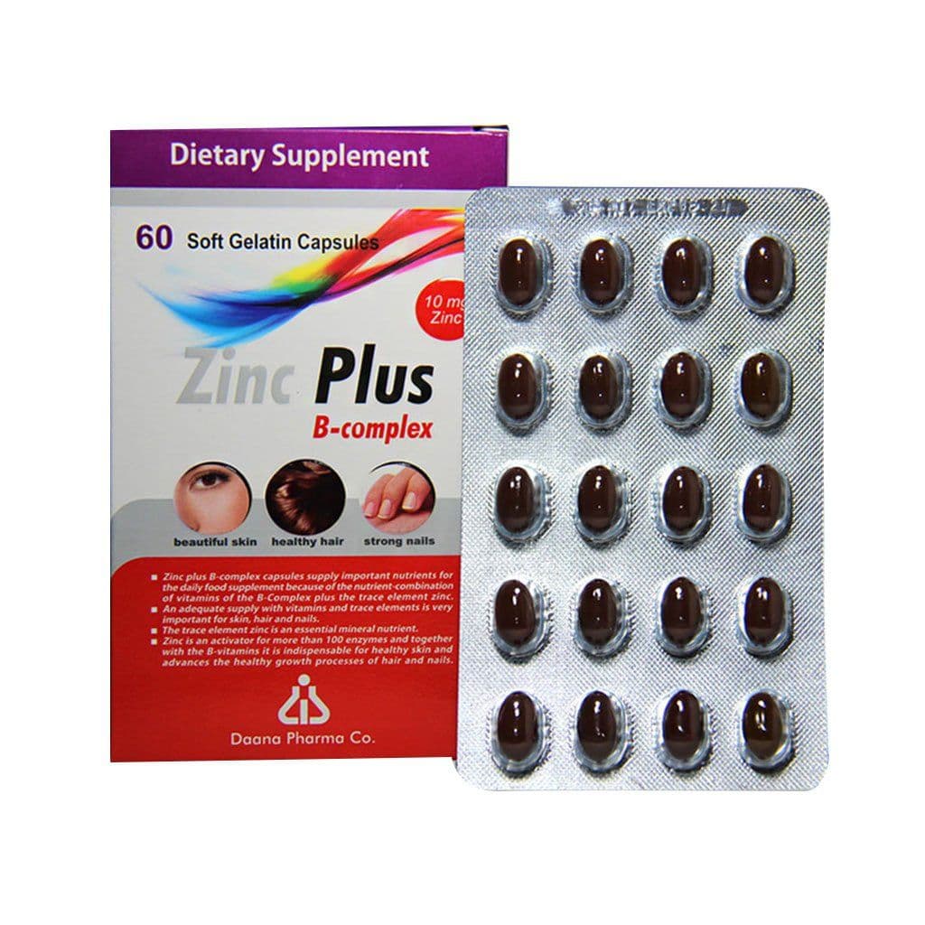 کپسول زینک پلاس ب کمپلکس 10mg دانا (۶۰ عددی)