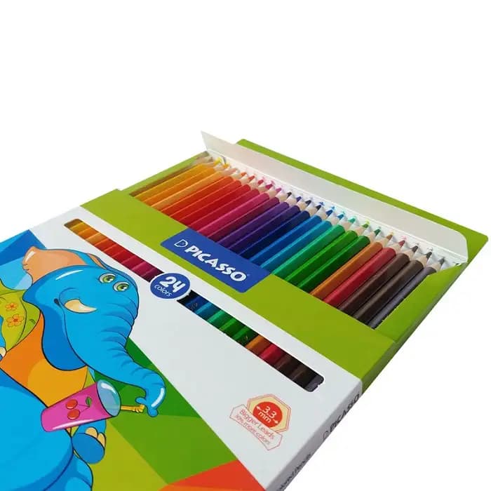 مداد رنگی 24 رنگ پیکاسو مدل SUPERB WRITER طرح فیل — تصویر ۲