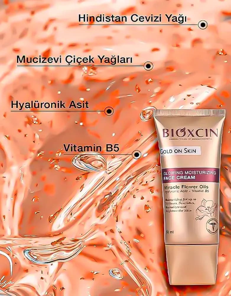 کرم لومی گلوشن مرطوب کننده بیوکسین مدل Gold on Skin | حجم 50 میل — تصویر ۴