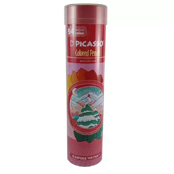 مداد رنگی 24 رنگ پیکاسو مدل استوانه ای کد P.C18E1101