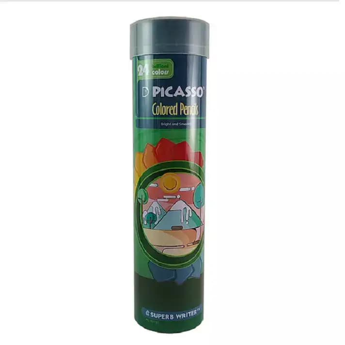 مداد رنگی 24 رنگ پیکاسو مدل استوانه ای کد PC18E1101