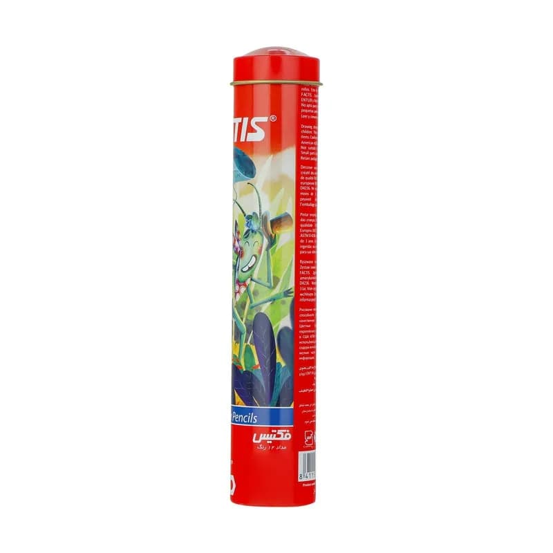 مداد رنگی 12 رنگ فکتیس طرح Bugs Friendship مدل استوانه ای — تصویر ۵