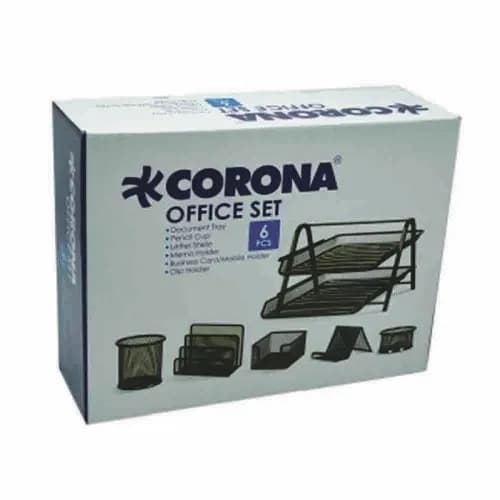 ست لوازم اداری رومیزی کرونا مدل C-01 کد 150304 بسته 6 عددی — تصویر ۲