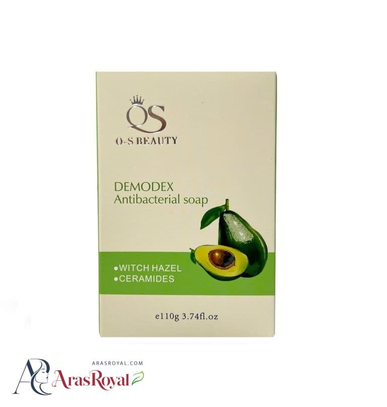 صابون آووکادو دمودکس آنتی باکتریال حجم 110 گرمی OS BEAUTY — تصویر ۳