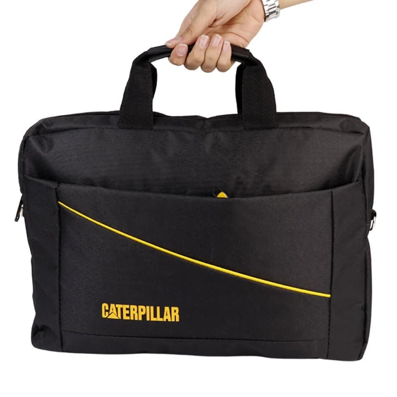 کیف لپ تاپ دوشی Caterpillar خط زرد — تصویر ۸