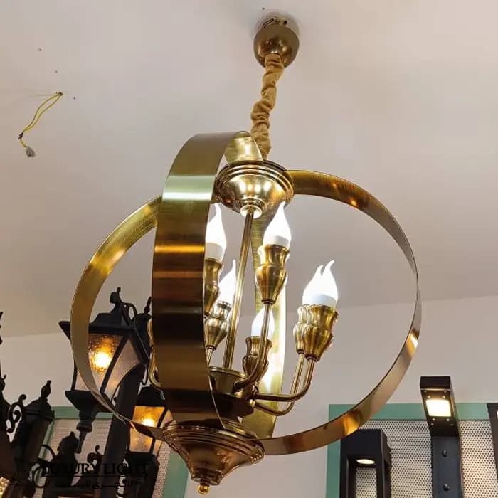 لوستر مدرن 8 شعله کد 318 — تصویر ۳