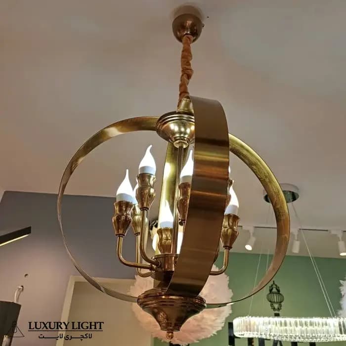 لوستر مدرن 8 شعله کد 318 — تصویر ۴