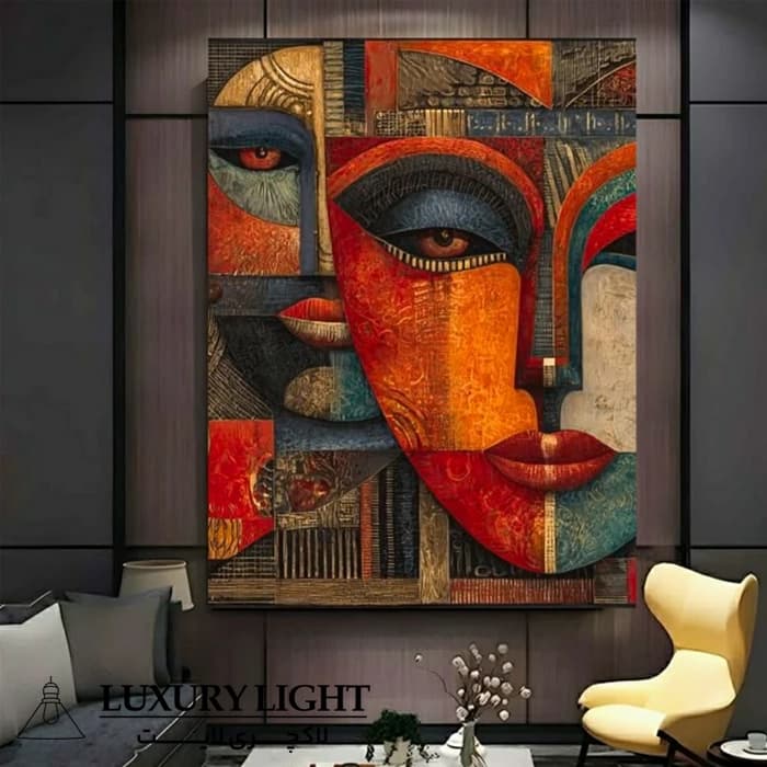 تابلو بوم مخمل نقاشی پرتره مدل کوبیسم کد BK24764