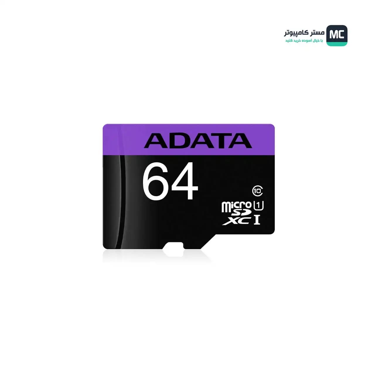 کارت حافظه microSDHC ای دیتا مدل Premier کلاس 10 استاندارد UHS-I سرعت 80MBps ظرفیت 64 گیگابایت