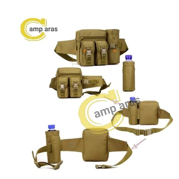 کیف کمری دوشی تاکتیکال جا بطری دار مدل YDYB10 — تصویر ۴