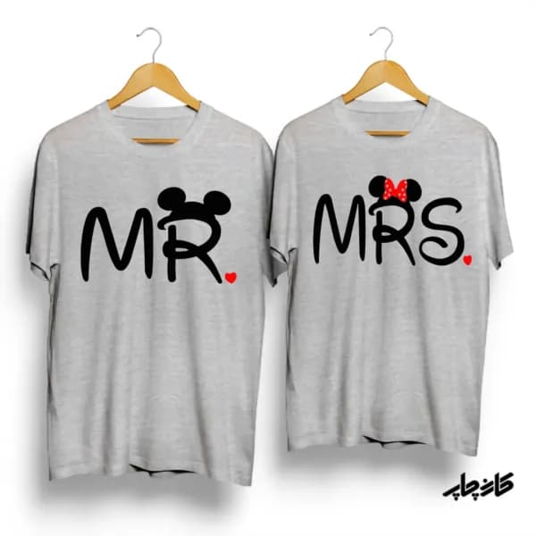تیشرت ست Mrs/Mr میکی موز — تصویر ۴