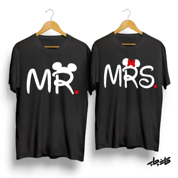تیشرت ست Mrs/Mr میکی موز — تصویر ۲