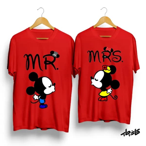 تیشرت ست Mrs/Mr میکی موز — تصویر ۶