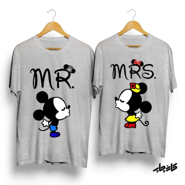 تیشرت ست Mrs/Mr میکی موز — تصویر ۷