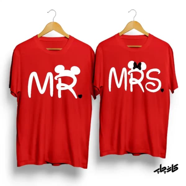 تیشرت ست Mrs/Mr میکی موز — تصویر ۳