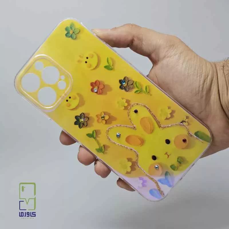 قاب دخترانه آیفون 12 پرو مکس| هولوگرامی خرگوش کوچولو Iphone 12 Pro Max