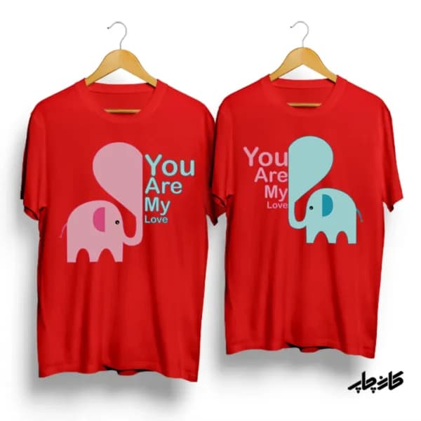 تیشرت ست فیل YOU ARE MY LOVE — تصویر ۲