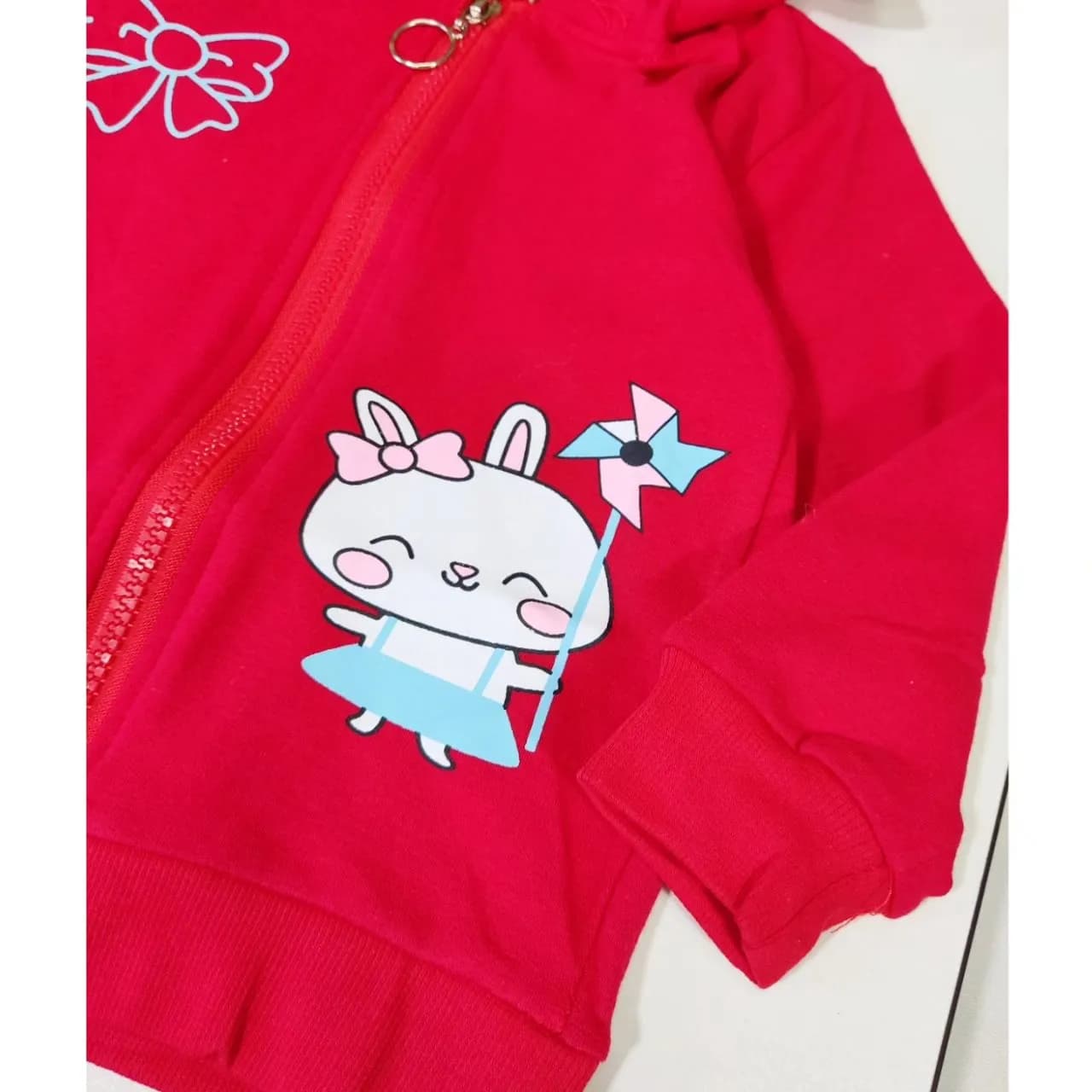 سوییشرت بچگانه طرح عروسکی نخ پنبه مدل خرگوشی و زرافه سایز 6 ماه تا 4 سال — تصویر ۶