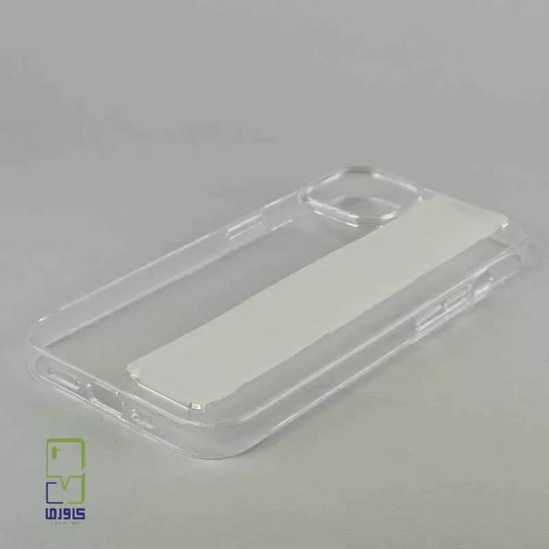 قاب آیفون15 شیشه ای شفاف|با دست بند سیلیکونی Iphone 15 — تصویر ۵