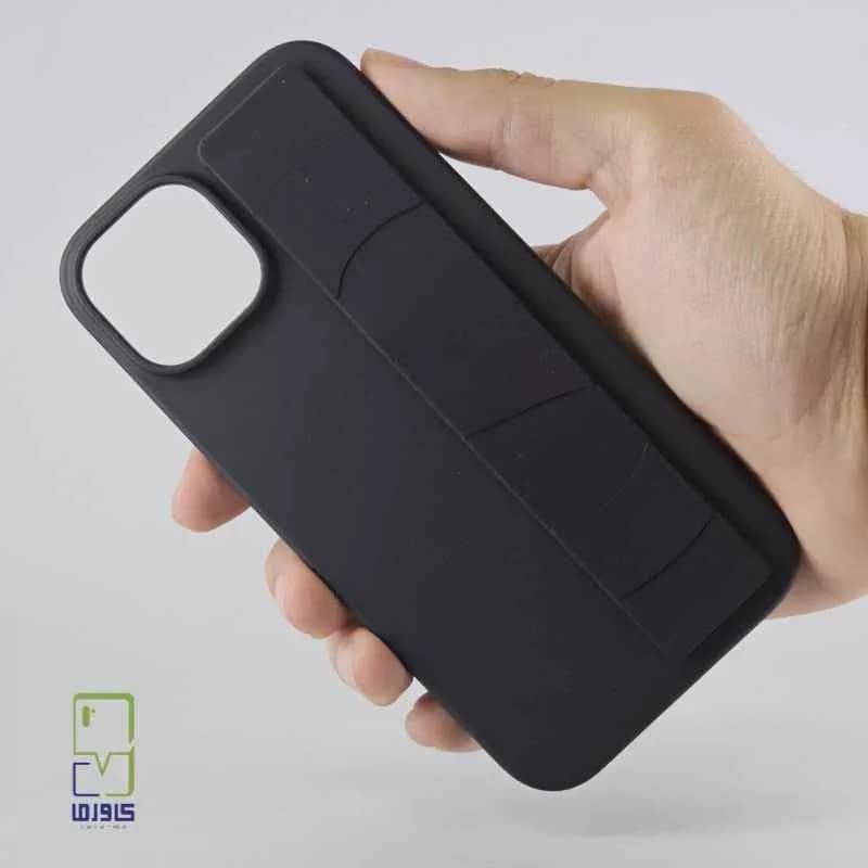 قاب آیفون 13پرو مکس پلی کربنات مشکی|با دست بند سیلیکونی Iphone 13 Pro Max