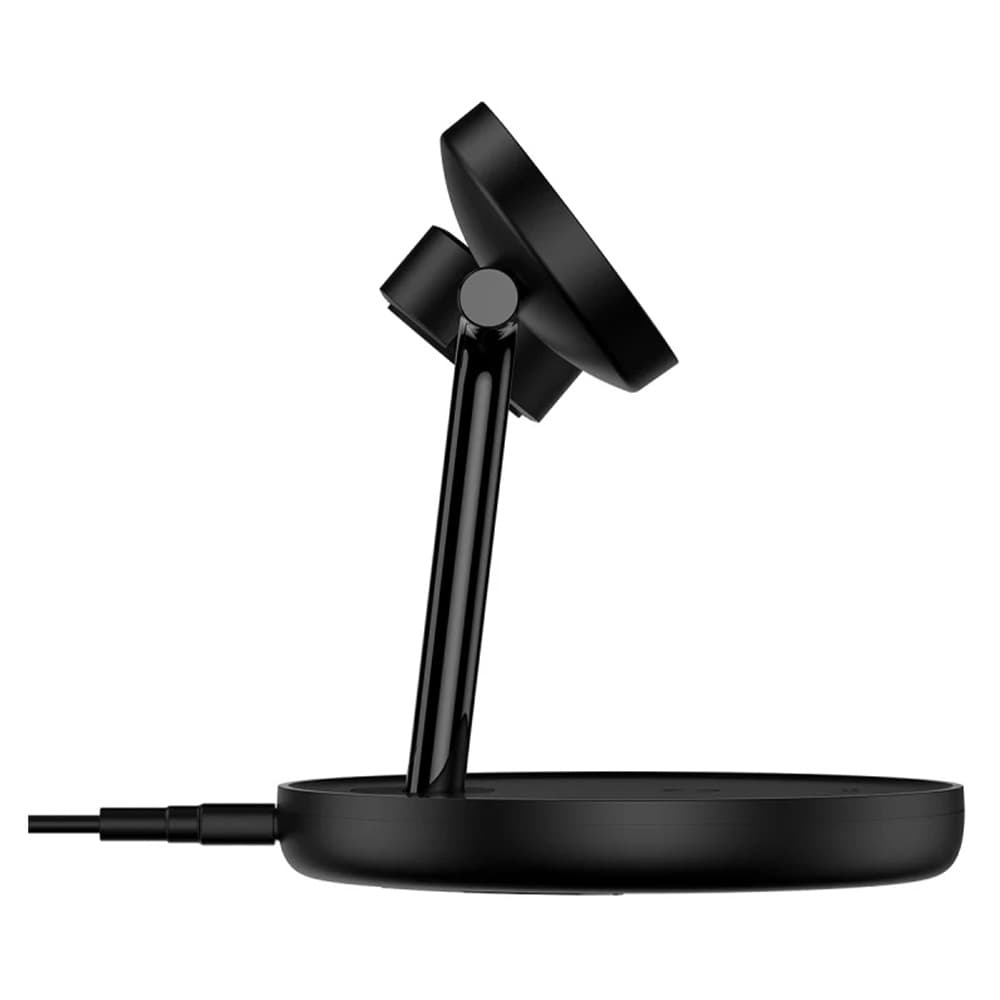 پایه نگهدارنده و شارژر وایرلس آهن ربایی موبایل بیسوس مدل Swan BS-W527 WXTE000101 — تصویر ۲
