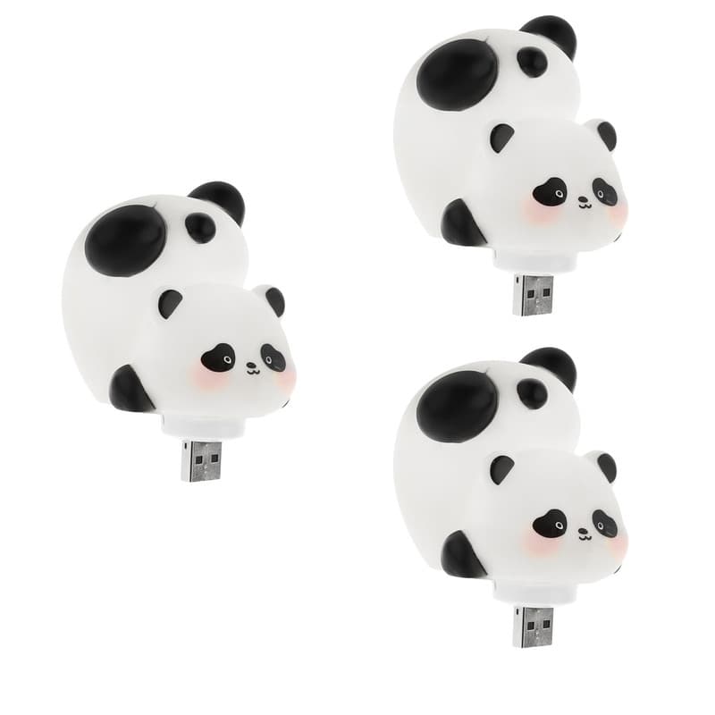 چراغ خواب USB مدل U1 طرح پاندا مجموعه 3 عددی