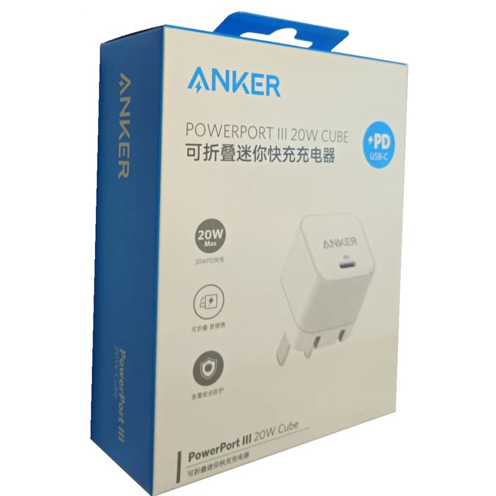 شارژر دیواری 20 وات انکر مدل PowerPort III 20W Cube — تصویر ۱۲
