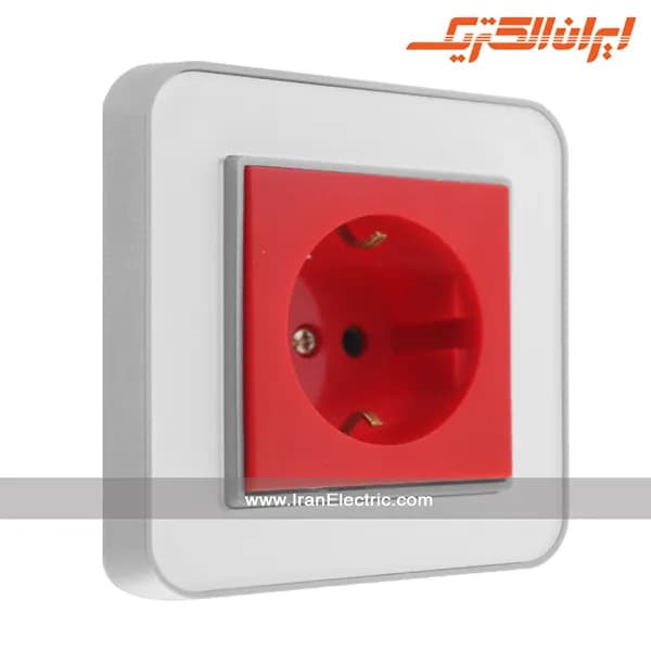 پریز برق UPS ارس نقره‌ای زه سفید میان نقره